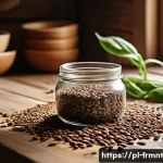 Home 22 콩나물 발효식품 만들기 단계별 가이드 - A close-up scene of organic, dry, and undamaged bean seeds spread on a rustic wooden table in a cozy...